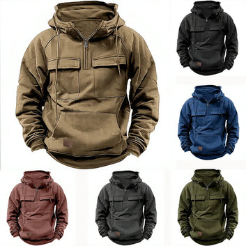 Spring and Autumn American Men's Retro Hooded Loose Small