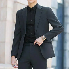 S-6XL Men's Business Casual Suit Korean Style Trendy Slim Fit