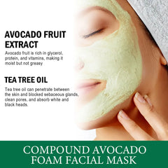 EELHOE Avocado Facial Mask Hydrating Foam Mask Moisturizing