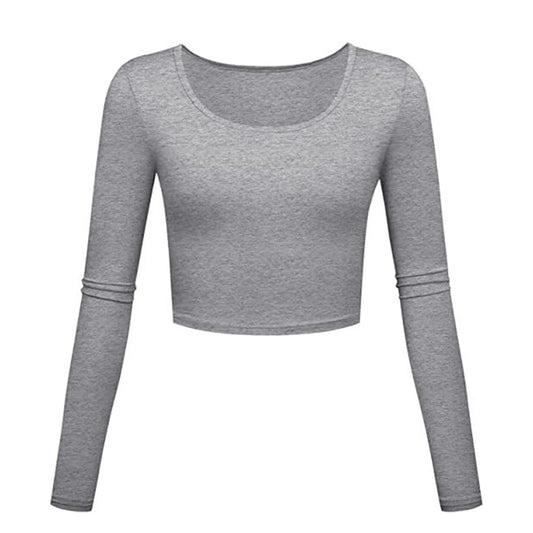 Womens Scoop Neck Crop Top Streetwear Y2k Casual