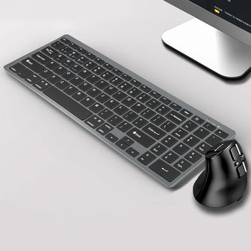 JOMAA Bluetooth Keyboard Mouse Combo Rechargeable 2.4G