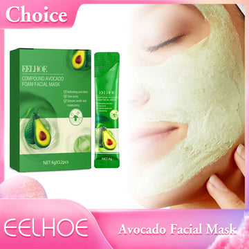 EELHOE Avocado Facial Mask Hydrating Foam Mask Moisturizing