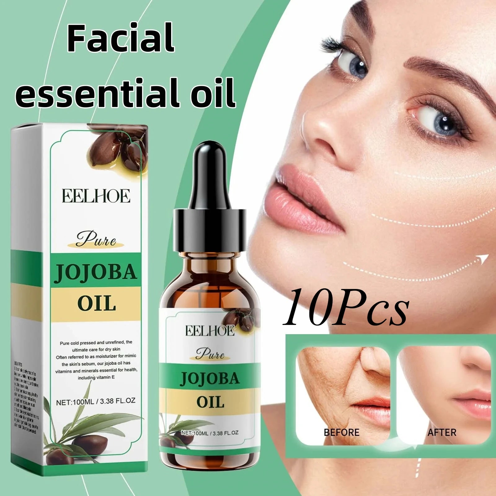 Organic Jojoba Oil Facial Anti-Aging Essential Oil Diminish