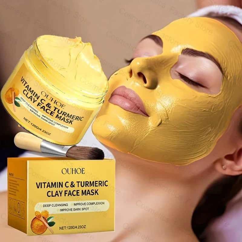 Turmeric Vitamin C Clay Mask Deep Cleansing Facial Improves