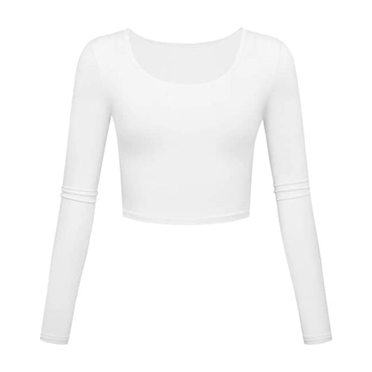 Womens Scoop Neck Crop Top Streetwear Y2k Casual